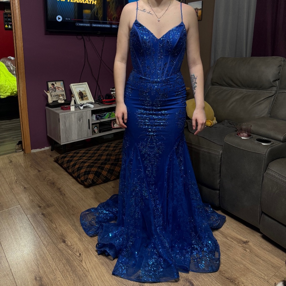 Dark Blue Prom Dress